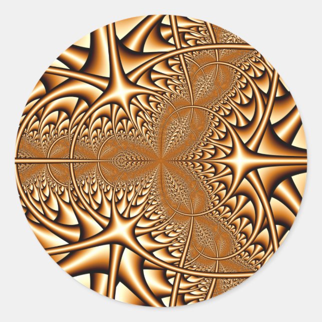 Sticker fractal en bronze (Devant)