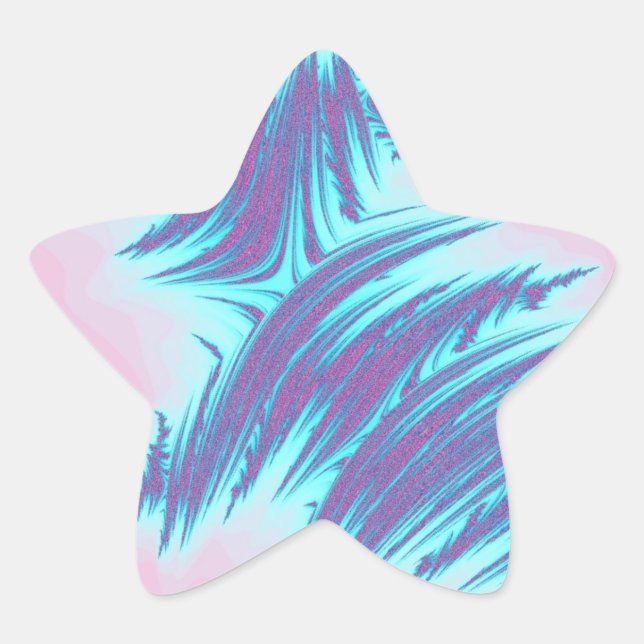 Sticker fractal - Étoile (20 par feuille) (Devant)