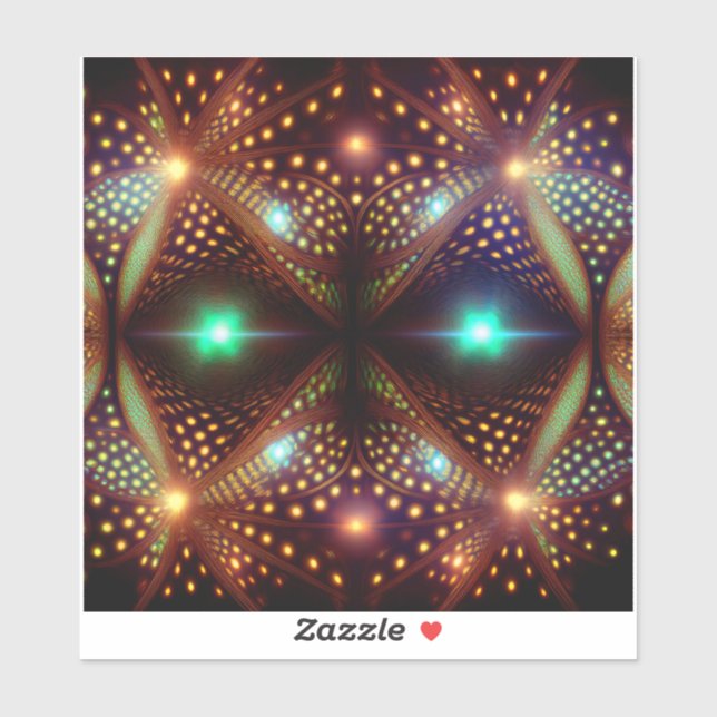 Sticker Fractale de Mandelbrot Fantasy (Feuille)