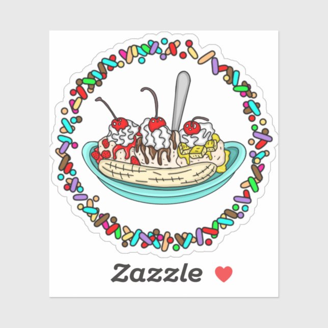Sticker Fractionnement de la banane et fractionnement des  (Feuille)