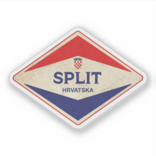 Sticker Fractionner la Croatie Vintage