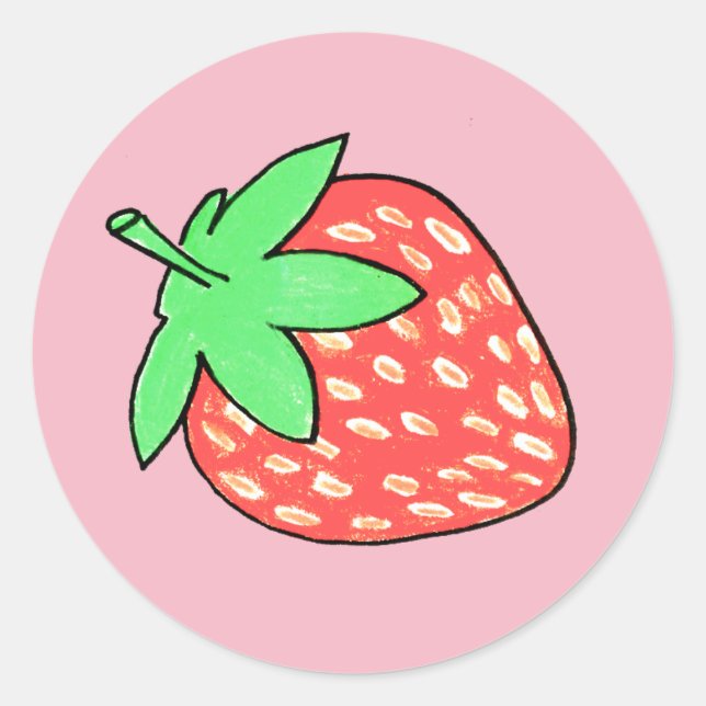 Sticker fraise (Devant)