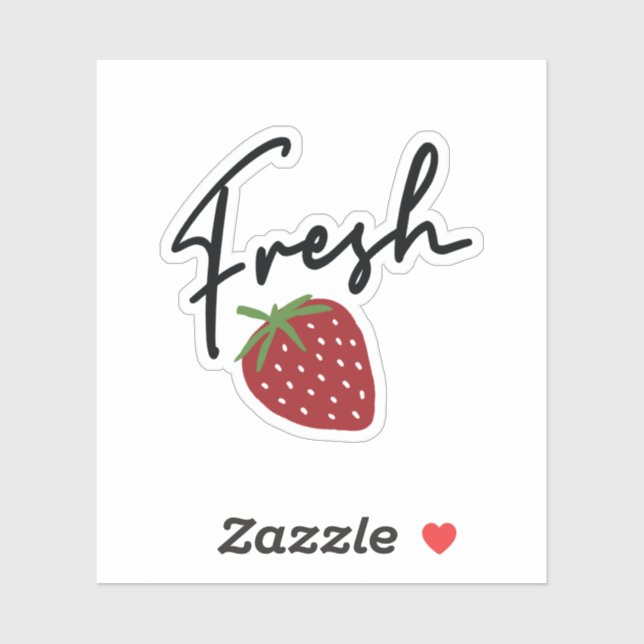 Sticker Fraise fraîche (Feuille)