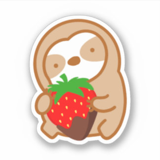 Sticker Fraise mignonne au chocolat