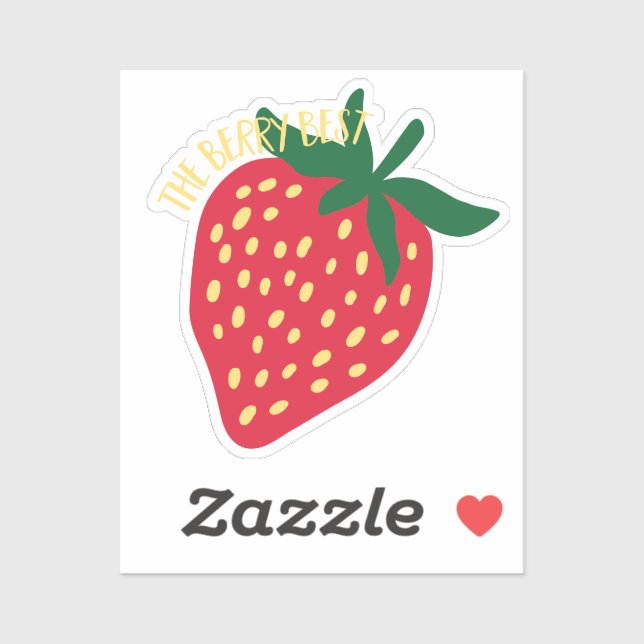 Sticker Fraise Whimsical Le Berry Meilleur (Feuille)
