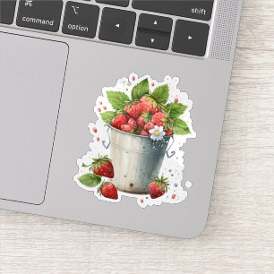 Sticker Fraises dans un seau