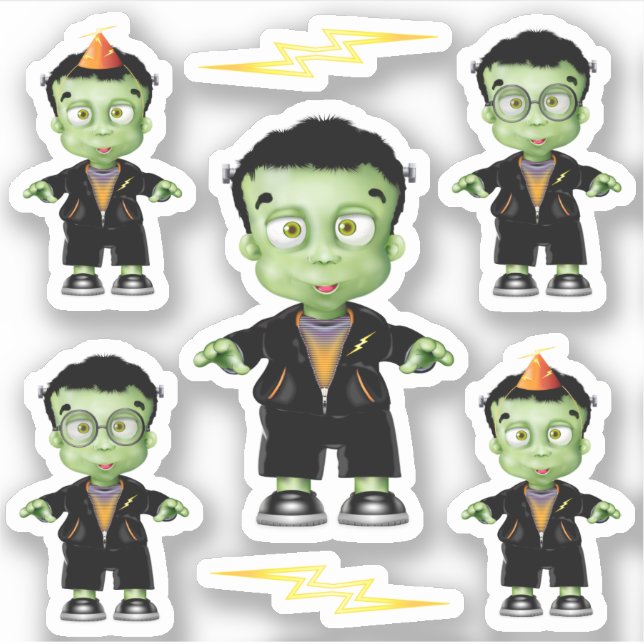 Sticker Frankenstein Halloween (Devant)