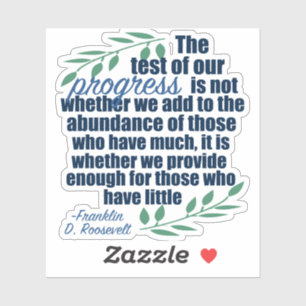 Sticker Franklin D. Roosevelt Citation Inspirationnelle Pr