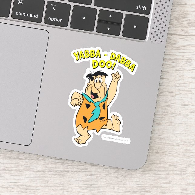 Sticker Fred Flintstone Yabba-Dabba Doo ! (Détail)