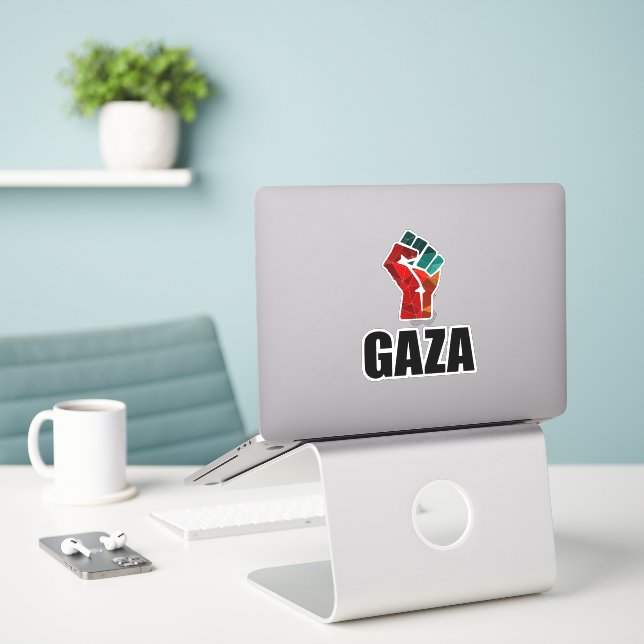 Sticker Free Gaza Palestine (Ordinateur portable sur le bureau)
