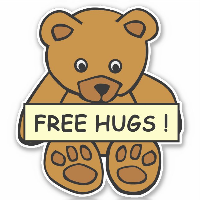 Sticker Free Hugs Teddy (Devant)