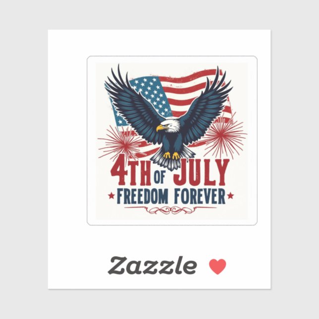Sticker Freedom Forever USA (Feuille)