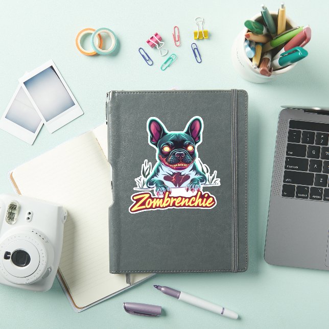 Sticker French Buldog Frenchie Zombie Chien Halloween Esse (Couverture iPad)