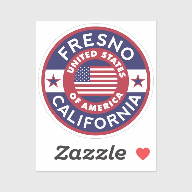 Sticker FRESNO, Californie (Feuille)