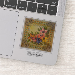 Sticker Frida Kahlo a peint Flores