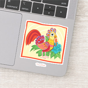 Sticker Frida Kahlo Chicken Graphic