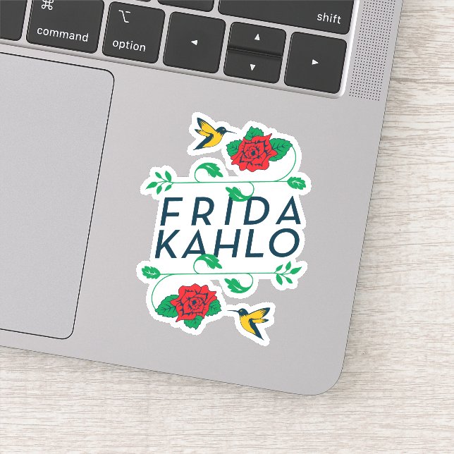 Sticker Frida Kahlo | Typographie florale (Détail)