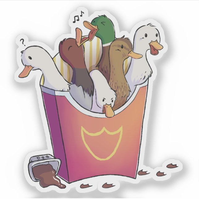 Sticker Frites de canard (Devant)