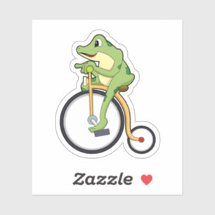 Sticker Frog at Circus with Bicycle.PNG