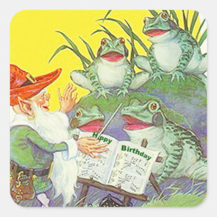 Sticker Frogs chanter Elf Directions Anniversaire