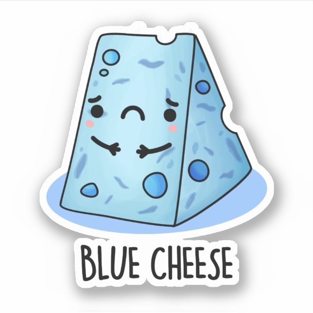 Sticker Fromage Bleu Drôle Pun Triste (Devant)