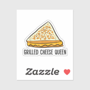 Sticker Fromage Grillé Queen Funny Fromage Grillé
