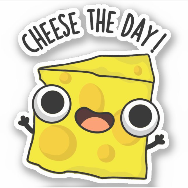 Sticker Fromage Le Jour Amusant jeu de nourriture (Devant)