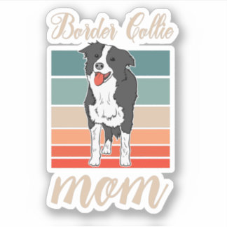 Sticker Frontière Collie Maman Fête des mères Chien