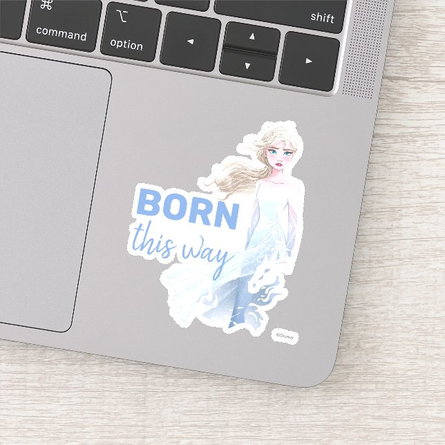 Sticker Frozen 2 : Illustration de l'aquarelle Elsa (Détail)