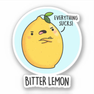 Sticker Fruit amer Citron amusant Pun de fruits