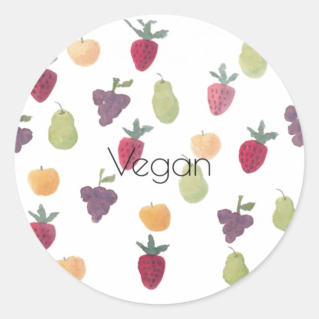 Sticker Fruit Aquarelle Plutôt Amusant Personnalis (Devant)