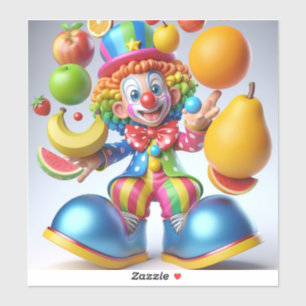 Sticker Fruits croquants de clowns par Natasha Us