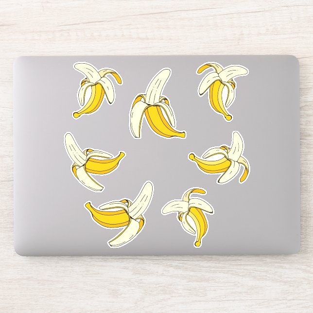 Sticker Fruits de banane jaune tropicale (Ordinateur)