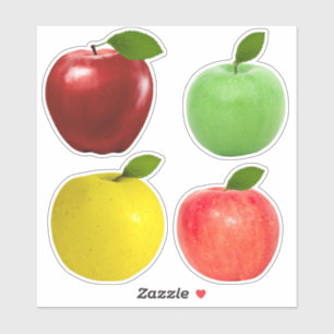 Sticker Fruits de pomme colorés