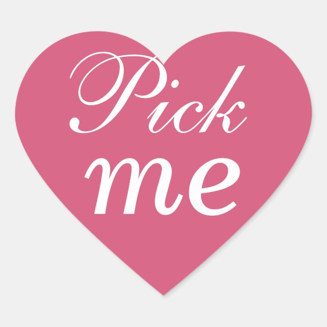 Sticker Fuchsia and White Pick Me (Devant)
