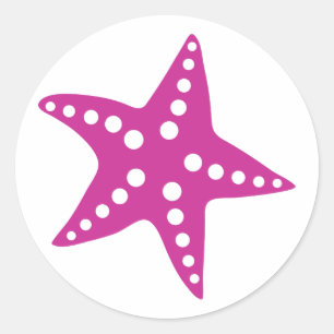 Sticker Fuchsia Pink Starfish, Thème Plage