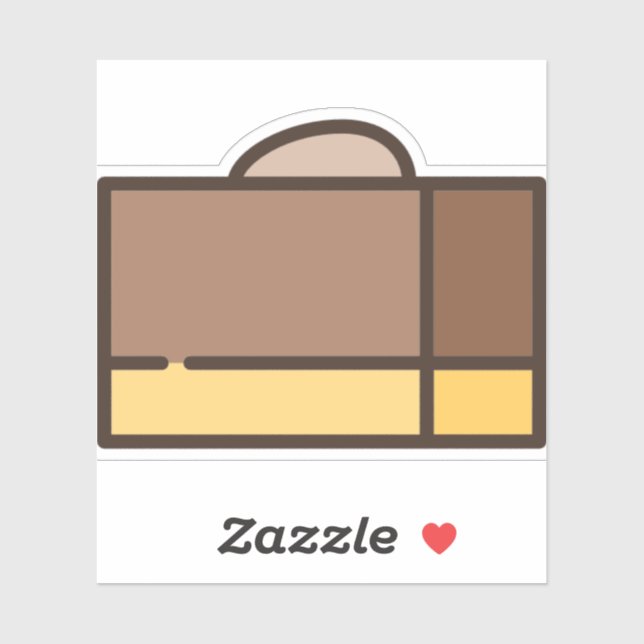 Sticker fudge au chocolat (Feuille)