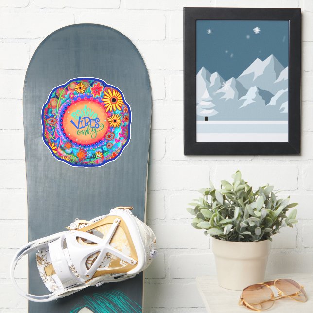 Sticker Fun Floral Inspirant Vibes Positives Inspirationne (Snowboard)