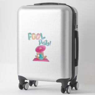 Sticker Fun Summer Pool Party Watercolor Sweet 16