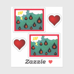 Sticker Fun Whimsical Comic Book Pop Art Set