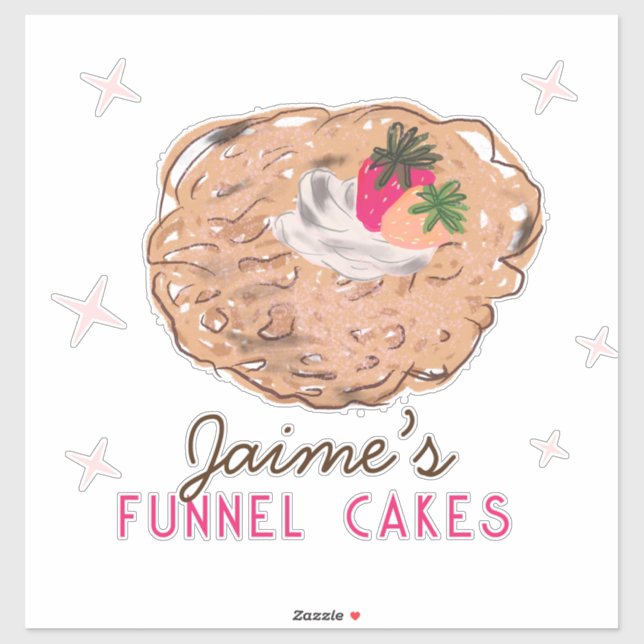 Sticker Funke Cakes Food Truck Baker Business (Feuille)