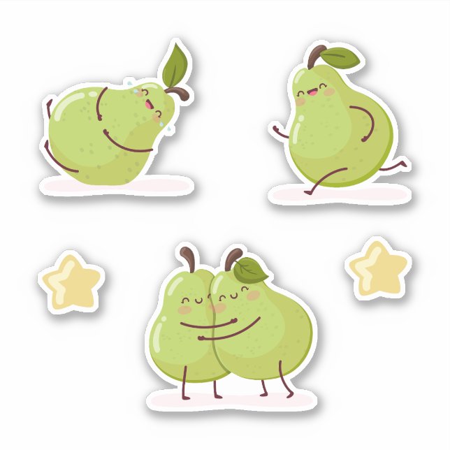Sticker Funny and loving children's pears set (Devant)