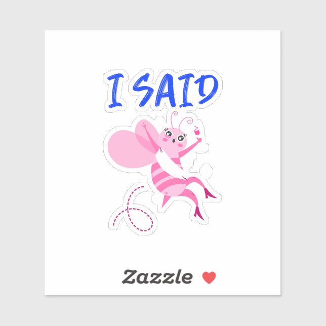 Sticker Funny Bride To Be Cute Cartoon Bridal Gift (Feuille)