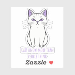 Sticker Funny Cartoon Cat