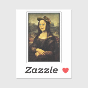 Sticker Funny Face Mona Lisa