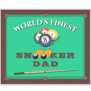 Sticker Funny Green Pool Table Snooker Papa Fête des pères