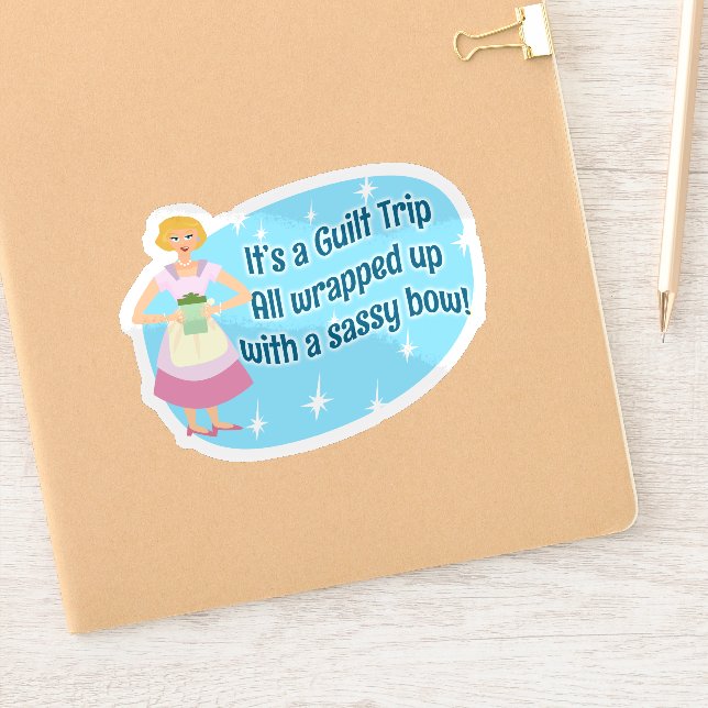 Sticker Funny Guilt Trip Wrapped Up Snarky Saying (Carnet)
