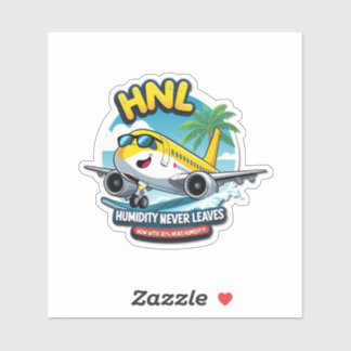 Sticker Funny HNL Airport Code Vinyl