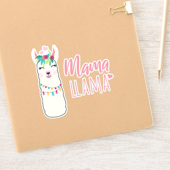 Sticker Funny Llama MAMA mignonne Fête des mères Anniversa (Carnet)