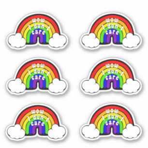 Sticker Funny Moody Arc-en-ciel